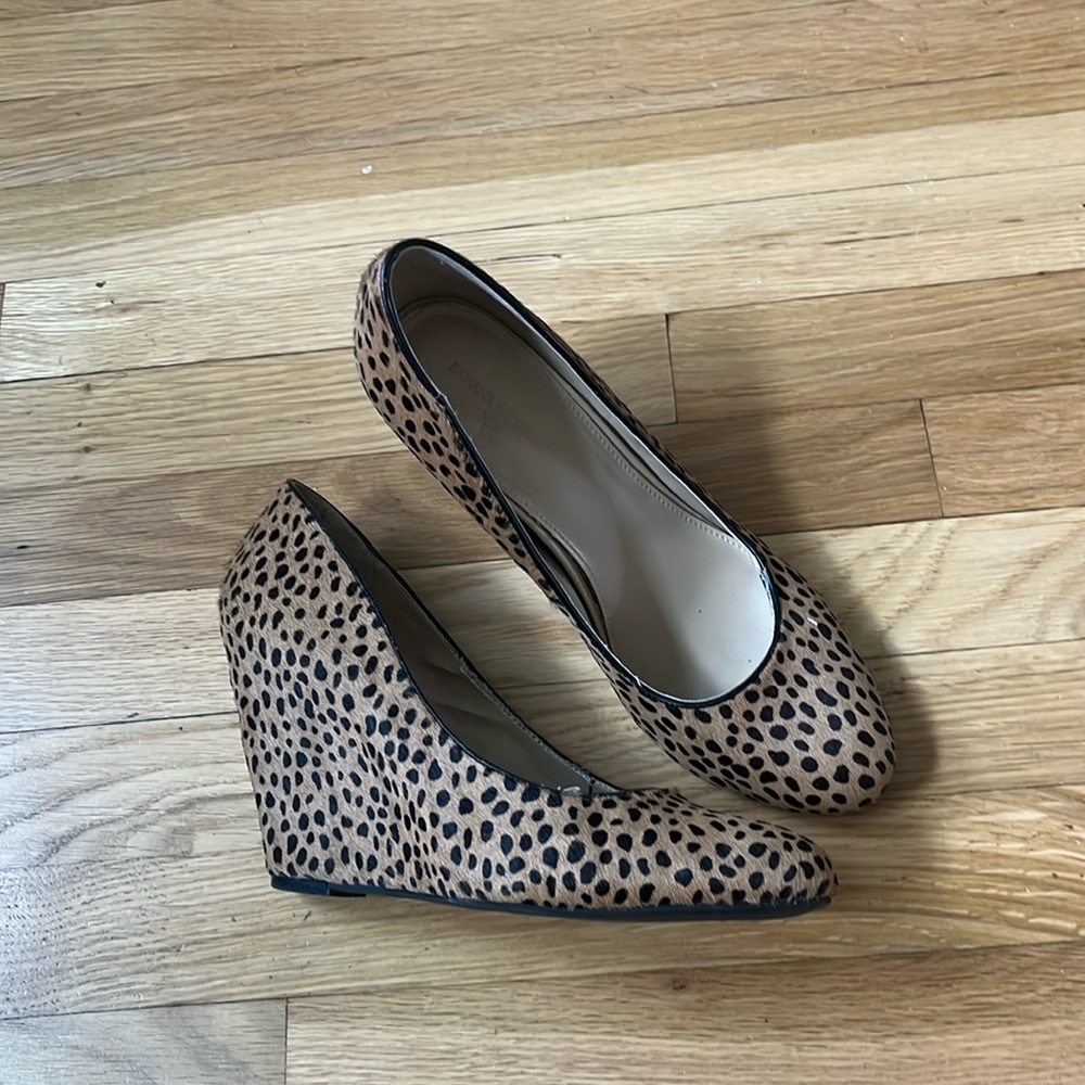 Banana Republic Calf Hair Cheetah Print Wedges